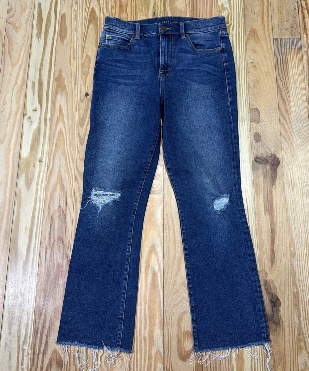 Level 99 Anthropologie Women's 27 Skylar Distressed Raw Hem High Rise Jeans